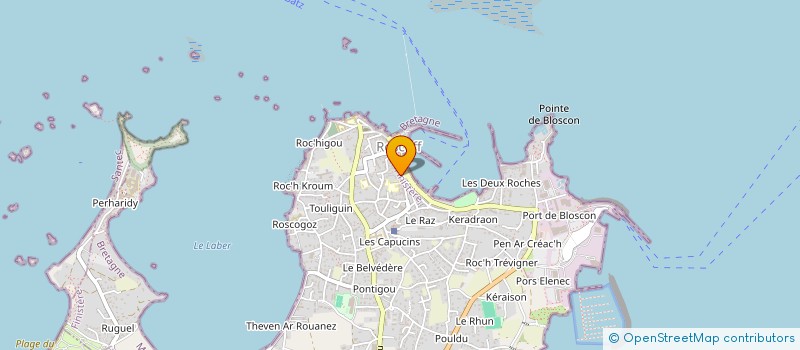 localisation de l'entreprise BOULANGERIE GUILLOU  ROSCOFF