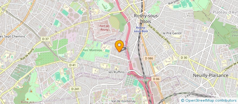 localisation de l'entreprise BOULANGERIE HASNAOUI à MONTREUIL