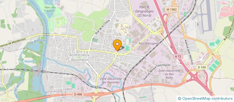 localisation de l'entreprise BOULANGERIE HN  ANDREZIEUX-BOUTHEON