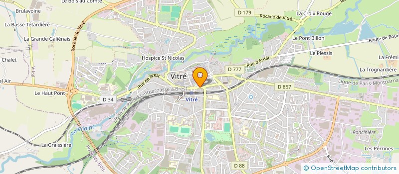 localisation de l'entreprise BOULANGERIE HOUTIN-COLAS  VITRE