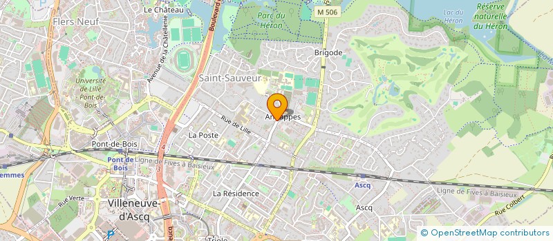 localisation de l'entreprise BOULANGERIE JEANNE D'ASCQ  VILLENEUVE-D'ASCQ