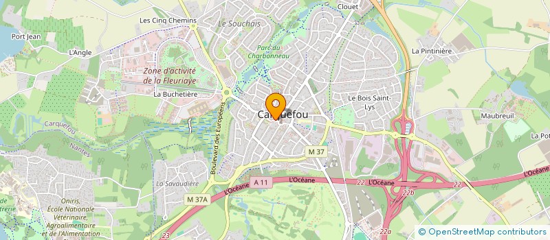 localisation de l'entreprise BOULANGERIE JEROME ET NATHALIE  CARQUEFOU