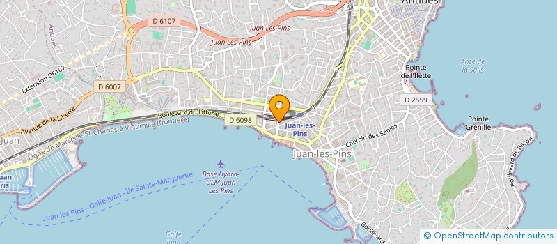 localisation de l'entreprise BOULANGERIE L'AMIRAL à ANTIBES