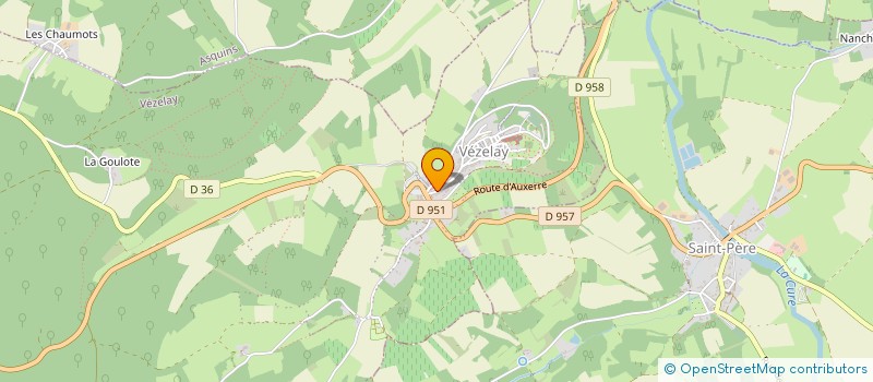 localisation de l'entreprise BOULANGERIE LA COLLINE ETERNELLE  VEZELAY