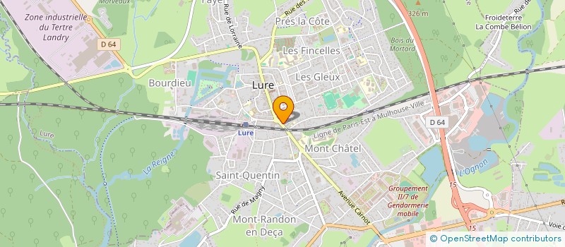 localisation de l'entreprise BOULANGERIE LA FLUTE LURONNE  LURE