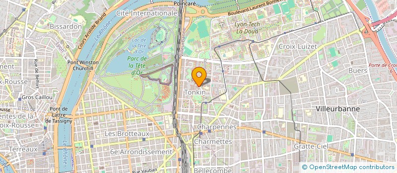 localisation de l'entreprise BOULANGERIE LA GOURMANDE  VILLEURBANNE