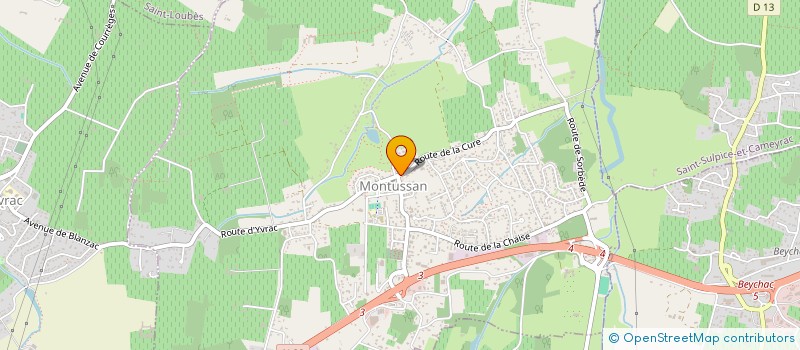 localisation de l'entreprise BOULANGERIE LA PLUME  MONTUSSAN