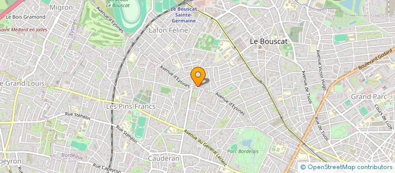 localisation de l'entreprise BOULANGERIE LACANAU à LE BOUSCAT