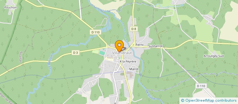 localisation de l'entreprise BOULANGERIE LATRILLE  VILLANDRAUT