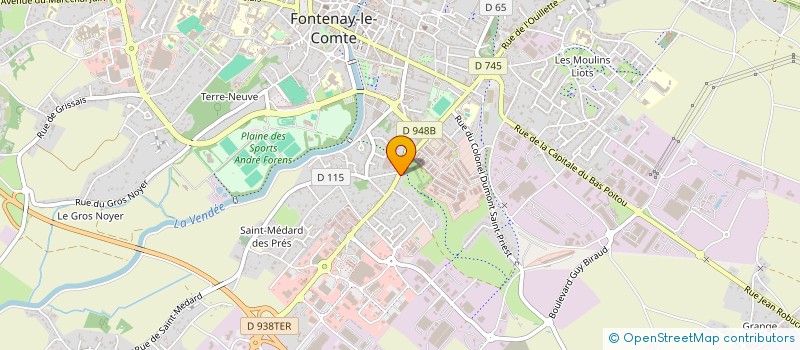 localisation de l'entreprise BOULANGERIE LAURENT  FONTENAY-LE-COMTE