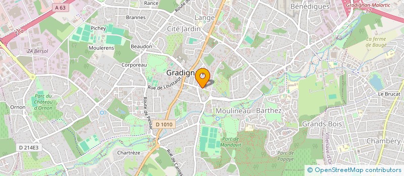 localisation de l'entreprise BOULANGERIE LAURENZANE  GRADIGNAN