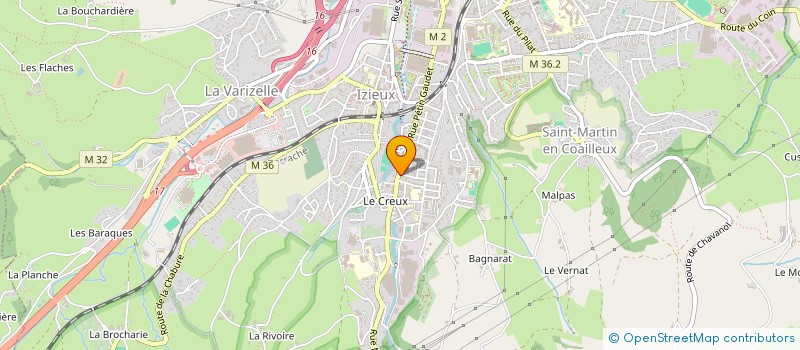 localisation de l'entreprise BOULANGERIE LE CREUX à SAINT-CHAMOND