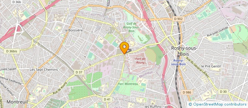 localisation de l'entreprise BOULANGERIE LE FORT à MONTREUIL