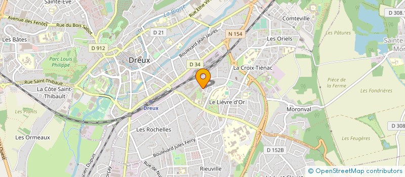 localisation de l'entreprise BOULANGERIE LE MOULEC à DREUX