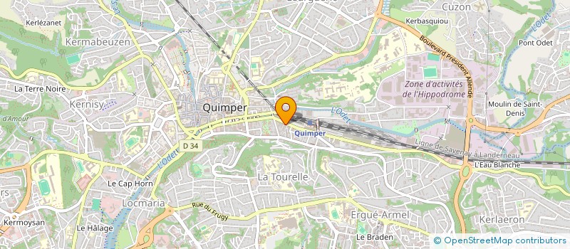 localisation de l'entreprise BOULANGERIE LE PAINSEUM à QUIMPER