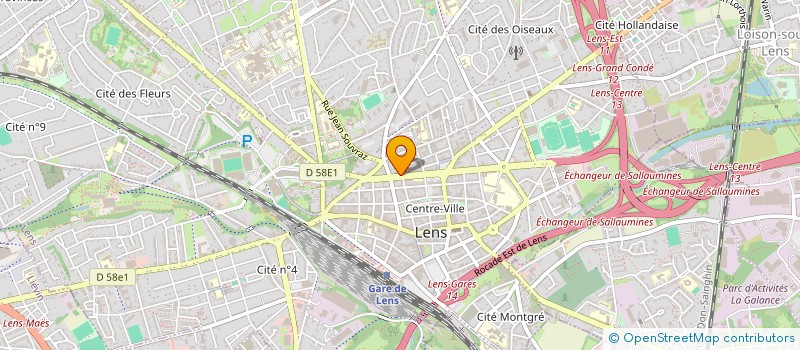 localisation de l'entreprise BOULANGERIE LES ARTISANS  LENS