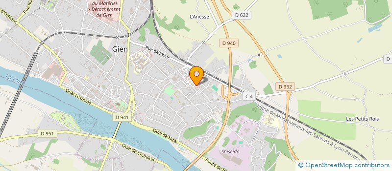 localisation de l'entreprise BOULANGERIE LES CHAMPS DE LA VILLE  GIEN