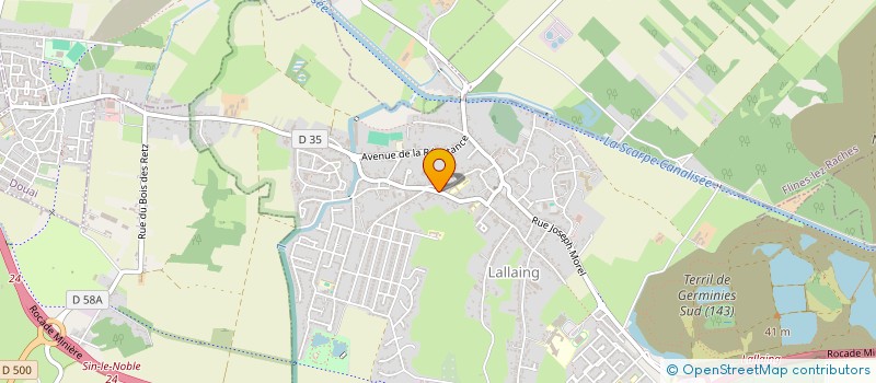 localisation de l'entreprise BOULANGERIE LES MAITRES DU PAIN  LALLAING