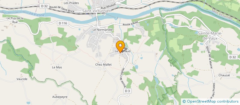 localisation de l'entreprise BOULANGERIE LH à SAINT-VICTURNIEN