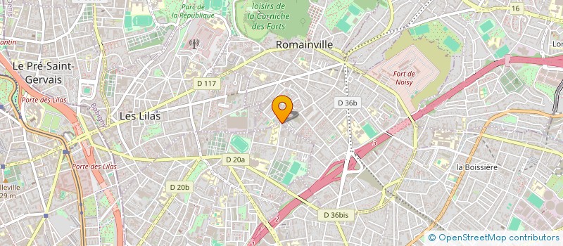 localisation de l'entreprise BOULANGERIE MADINA à ROMAINVILLE