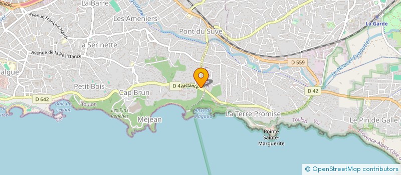 localisation de l'entreprise BOULANGERIE MAGAUD à TOULON