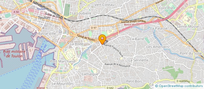 localisation de l'entreprise BOULANGERIE MAITRE BALLE à TOULON