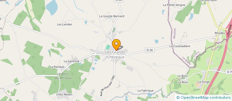 localisation de l'entreprise BOULANGERIE MARGUINAUD MERE ET FILS  SAINT-SULPICE-LES-FEUILLES