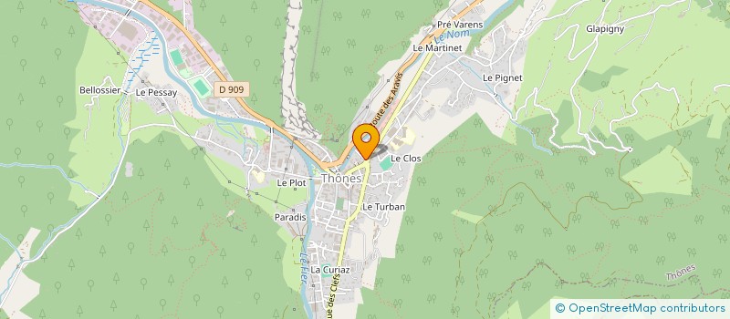 localisation de l'entreprise BOULANGERIE MICHEL PETIT  THONES