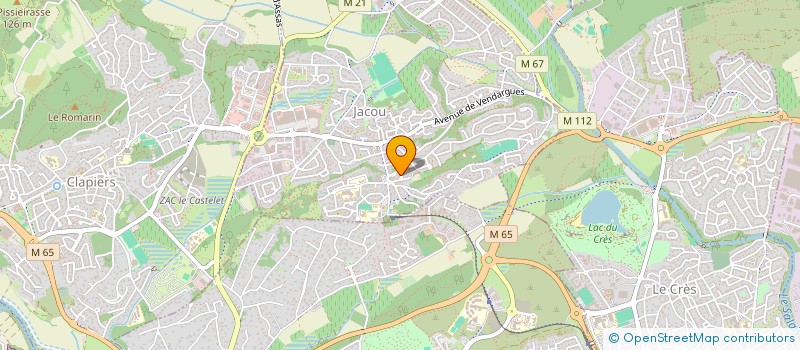 localisation de l'entreprise BOULANGERIE MIEL ET CHOCOLAT  CLAPIERS