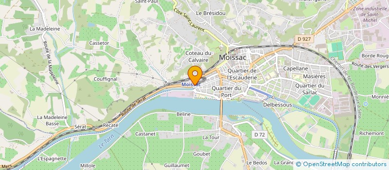 localisation de l'entreprise BOULANGERIE MJPM à MOISSAC