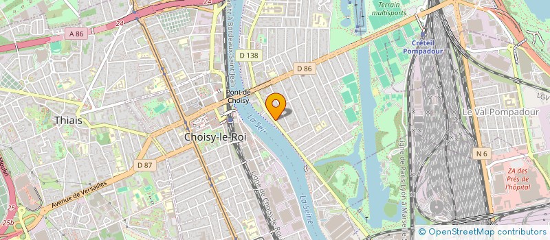 localisation de l'entreprise BOULANGERIE MODERNE  CHOISY LE ROI