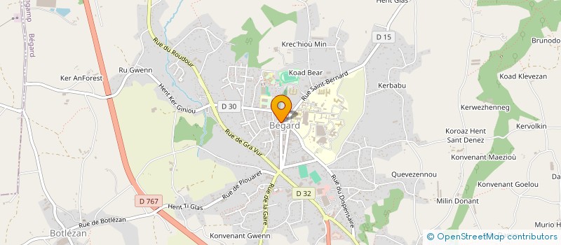 localisation de l'entreprise BOULANGERIE MOEL  BEGARD