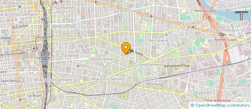 localisation de l'entreprise BOULANGERIE MONOD à VILLEURBANNE