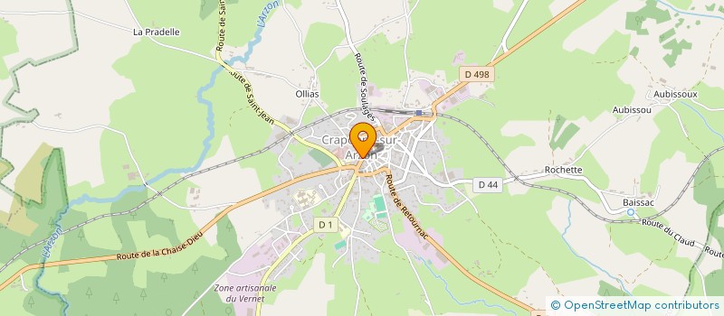 localisation de l'entreprise BOULANGERIE MR ET MME MOSNIER VINCENT  CRAPONNE-SUR-ARZON