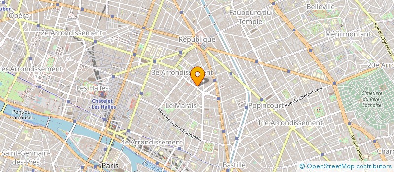 localisation de l'entreprise BOULANGERIE ONFROY à PARIS