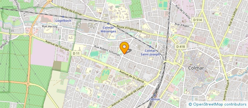 localisation de l'entreprise BOULANGERIE PASTEUR  COLMAR