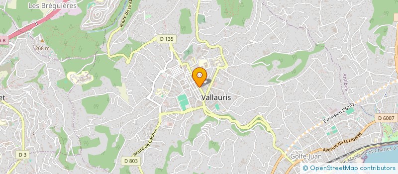 localisation de l'entreprise BOULANGERIE PATISSERIE B.R à VALLAURIS