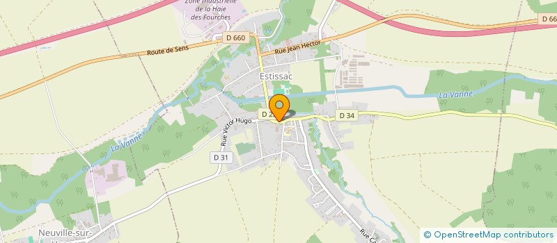 localisation de l'entreprise BOULANGERIE-PATISSERIE BAILLY à ESTISSAC