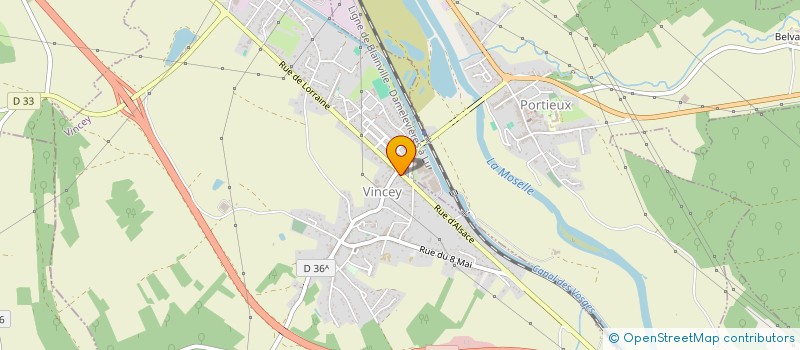 localisation de l'entreprise BOULANGERIE-PATISSERIE BECHERAND  VINCEY