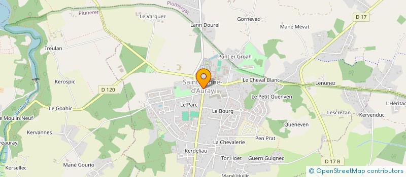 localisation de l'entreprise BOULANGERIE PATISSERIE BENOIST à SAINTE-ANNE-D'AURAY