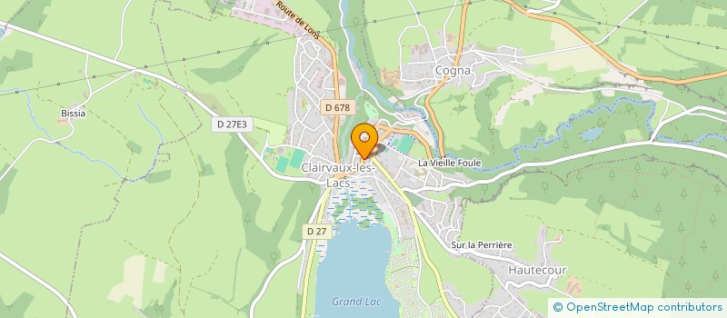 localisation de l'entreprise BOULANGERIE PATISSERIE BERNARD  CLAIRVAUX-LES-LACS