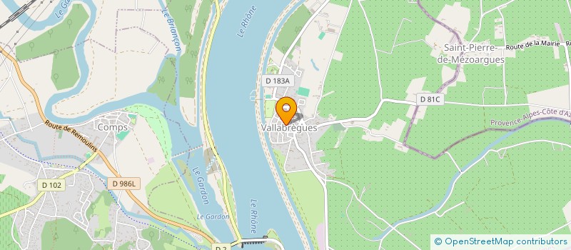 localisation de l'entreprise BOULANGERIE PATISSERIE BERTRAND FILS  VALLABREGUES