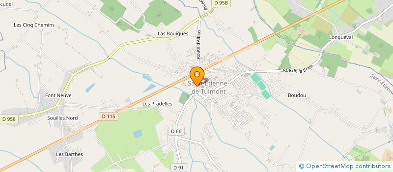 localisation de l'entreprise BOULANGERIE PATISSERIE BESSOU à SAINT-ETIENNE-DE-TULMONT