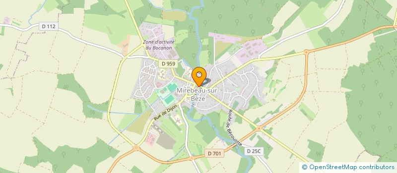 localisation de l'entreprise BOULANGERIE PATISSERIE BIESSE à MIREBEAU-SUR-BEZE