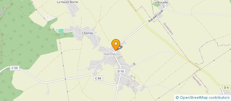 localisation de l'entreprise BOULANGERIE PATISSERIE BOBEE  HENNEZIS