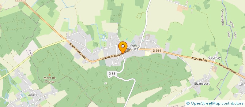 localisation de l'entreprise BOULANGERIE-PATISSERIE BOUTTEVILLE  CUTS