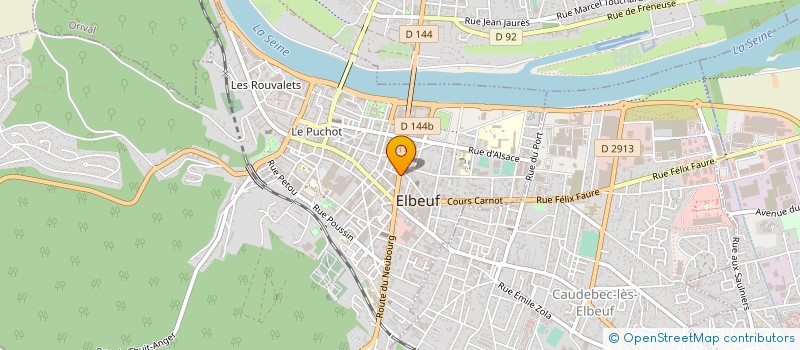 localisation de l'entreprise BOULANGERIE-PATISSERIE BREVAL  ELBEUF