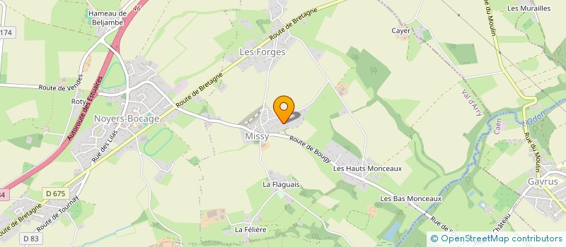 localisation de l'entreprise BOULANGERIE PATISSERIE BRIAULT  TOURVILLE-SUR-ODON