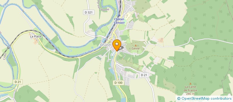 localisation de l'entreprise BOULANGERIE PATISSERIE C.G. à CHATEL-CENSOIR
