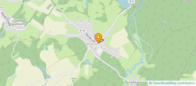 localisation de l'entreprise BOULANGERIE-PATISSERIE CAVALOTTI  ATHESANS-ETROITEFONTAINE